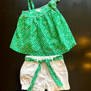 Janie and Jack shirt and shorts size 6